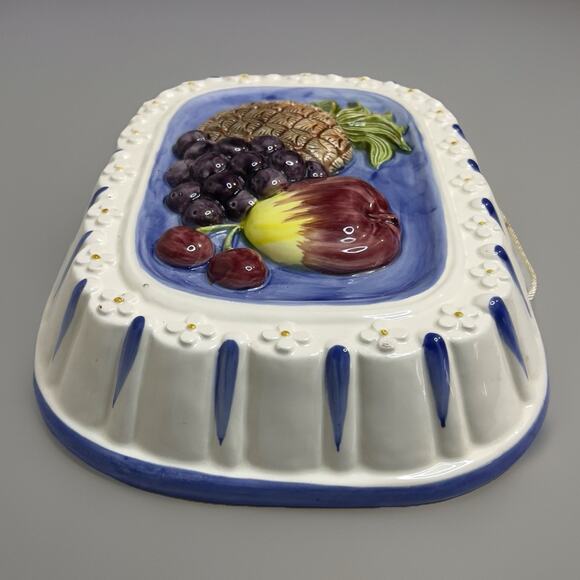 Vintage Sigma the Tastesetter Fruit Wall Plaque 3D Ceramic 12x9 Fruit Themed - Picture 6 of 7